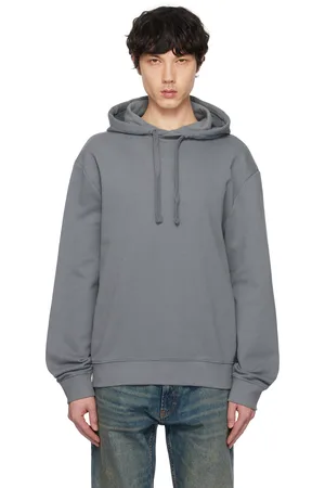 HUGO BOSS Pull à capuche décontracté bleu marine en jersey bouclette de coton