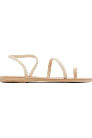 Ancient Greek Sandals Sandales Eleftheria blanc cassé