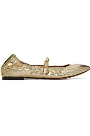 Lanvin Ballerines de style Charles IX dorées