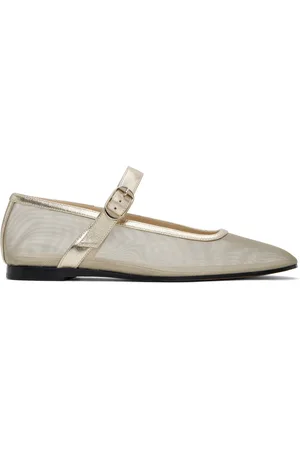 Le Monde Beryl Ballerines de style Charles IX dorées
