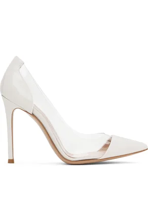Gianvito Rossi Chaussures à talon aiguille blanc cassé en vinyle
