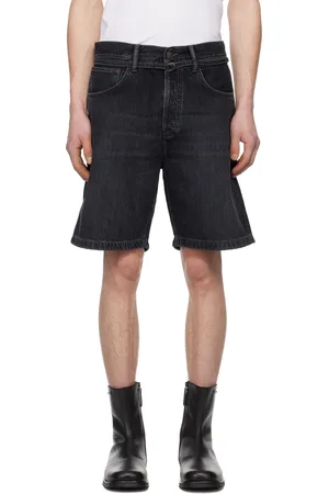 Acne Studios Short décontracté noir en denim