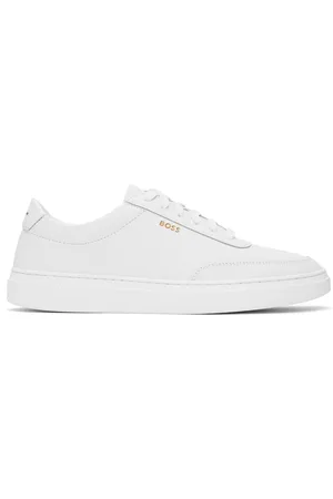 HUGO BOSS Baskets blanches en cuir enduit