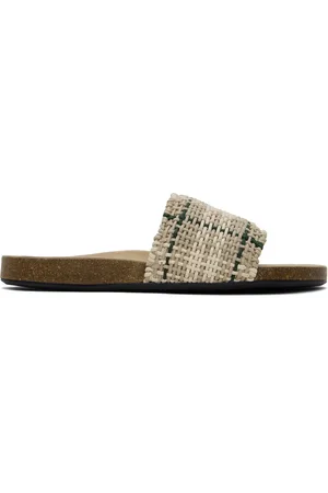 J.W.Anderson Sandales beige et vert à carreaux
