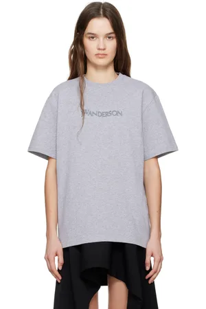 J.W.Anderson T-shirt gris à logo floqué