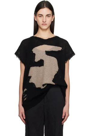 Maison Margiela Gilet contrasté noir à col en V