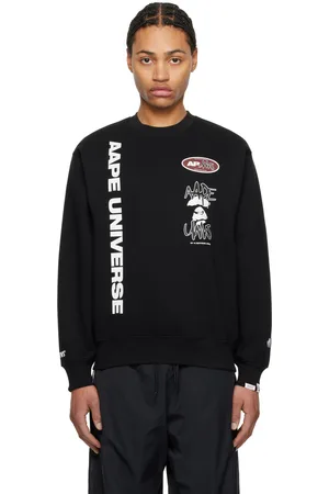 A Bathing Ape Pull molletonné UNVS noir à col ras du cou