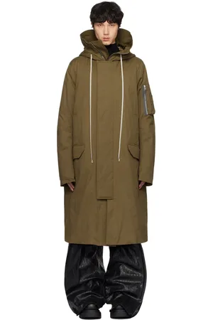 Rick Owens Manteau surdimensionné de style parka kaki - Porterville