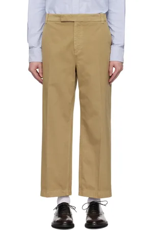 Thom Browne Pantalon utilitaire brun clair en sergé de coton