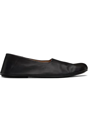 MARSÈLL Chaussures à enfiler Passo noires en cuir souple lisse