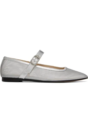 Le Monde Beryl Ballerines de style Charles IX argentées en filet