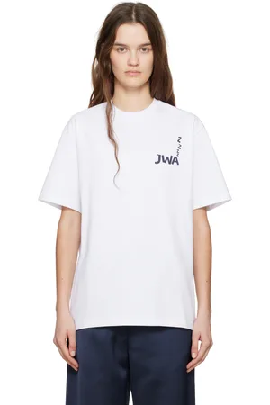 J.W.Anderson T-shirt blanc à logo et à texte imprimés