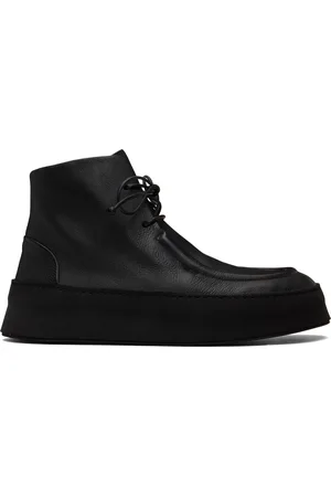 MARSÈLL Bottines Cassapana noires exclusives à SSENSE
