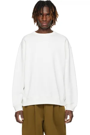 DRIES VAN NOTEN Pull molletonné blanc à emmanchures basses
