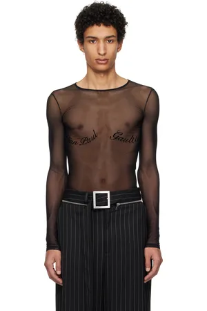 Jean Paul Gaultier T-shirt à manches longues noir à logo