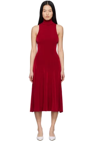 Mirror Palais Robe midi Christy rouge - Supermodel Sogni d