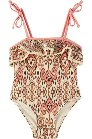 ZIMMERMANN Enfant | Maillot de bain Wylie rose et beige à volant