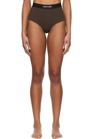 Tom Ford Culotte brune en modal à logo