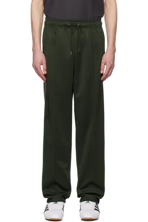 Fred Perry Pantalon de survêtement vert à garnitures aux coutures extérieures