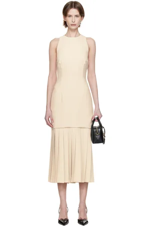 16Arlington Robe midi Anci blanc cassé