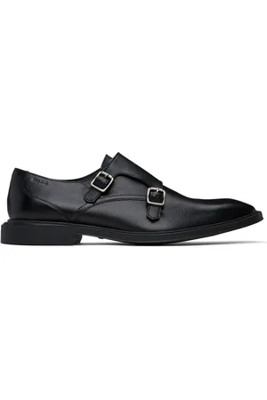 HUGO BOSS Chaussures noires à deux boucles