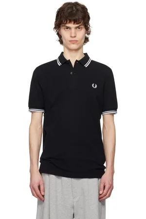 Fred Perry Polo noir à garnitures à rayures