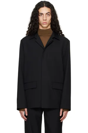 RIER Blouson noir en popeline de laine