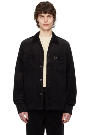 Fred Perry Surchemise noir en velours côtelé