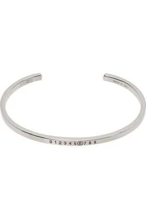 Maison Margiela Bracelet manchette argenté à logo - Year of the Snake