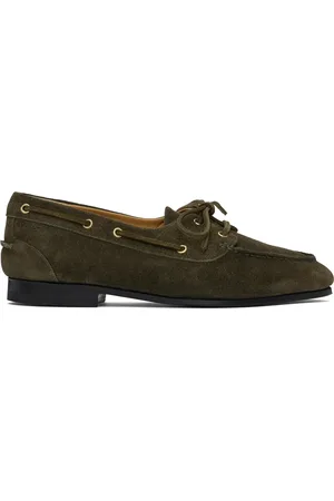 Bally Chaussures bateau Plume kaki