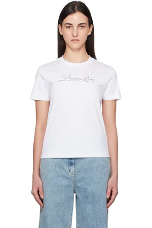 Lanvin T-shirt blanc à logo perlé brodé