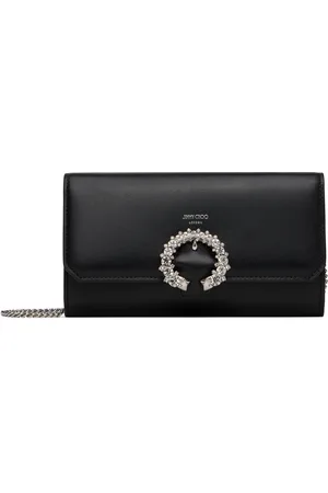 Jimmy Choo Sac portefeuille noir à chaine