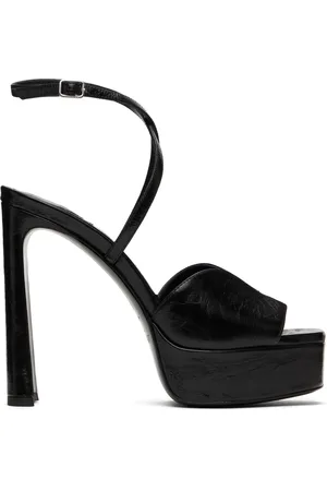 Jimmy Choo Sandales à talon bottier Karli 125 noires à plateforme