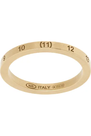Maison Margiela Bague dorée à logo numérique