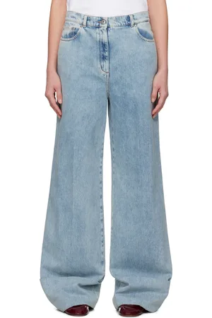 Lanvin Jean ample bleu à revers roulés