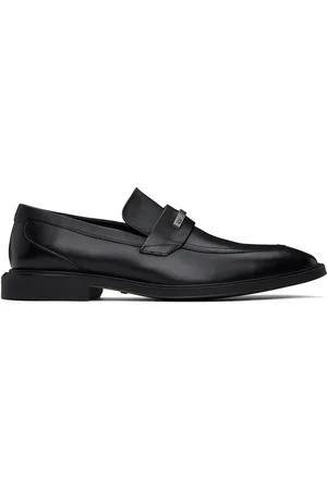 HUGO BOSS Flâneurs noirs en cuir