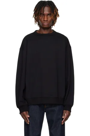 DRIES VAN NOTEN Pull molletonné surdimensionné noir