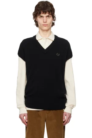 Fred Perry Gilet noir en laine d