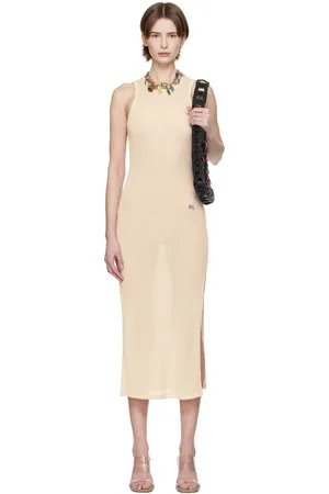 ECKHAUS LATTA Robe midi Spiral beige