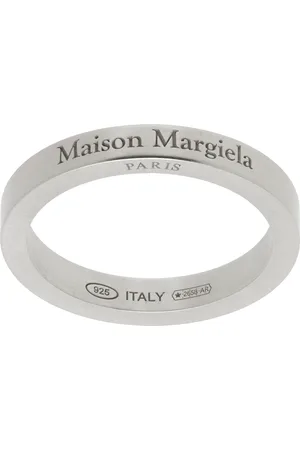Maison Margiela Bague argentée à logo