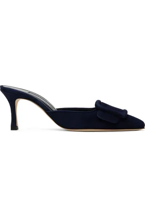 Manolo Blahnik Mules Maysale bleu marine