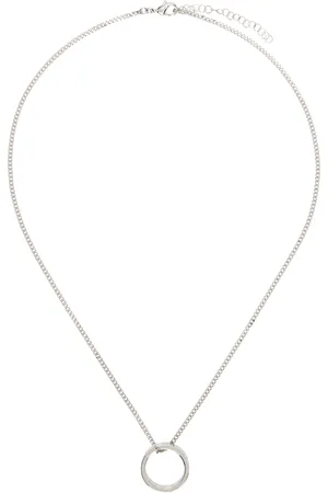 Maison Margiela Collier argenté à pendentif à logo numérique modifié - Lunar New Year