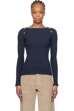 Baserange T-shirt à manches longues Disc bleu marine