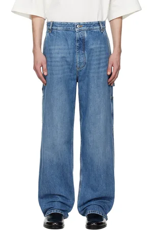 Bottega Veneta Jean cargo rétro bleu