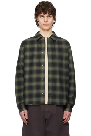 Fred Perry Surchemise vert à motif tartan modifié