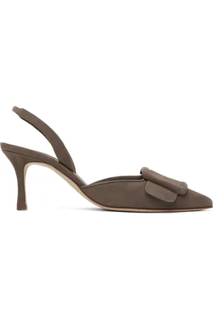 Manolo Blahnik Chaussures à talon aiguille Maysli taupe