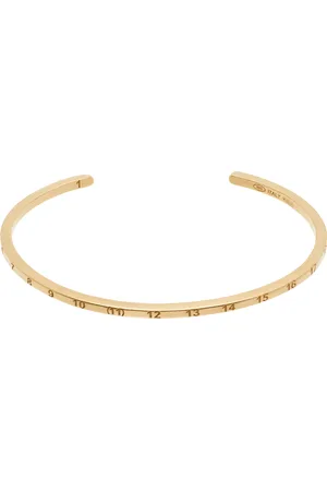Maison Margiela Bracelet manchette doré à logo numérique