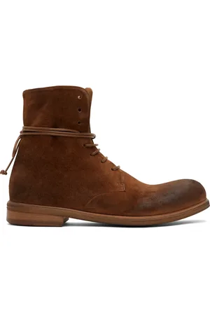 MARSÈLL Bottines Zucca Media brunes exclusives à SSENSE