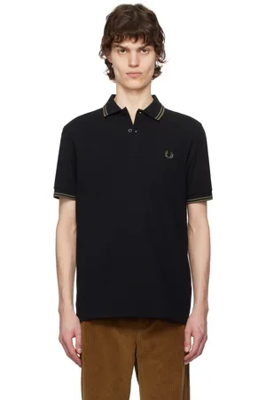 Fred Perry Polo noir à garnitures rayées