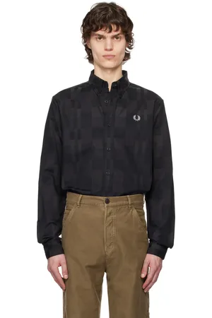 Fred Perry Chemise noire à motif damier